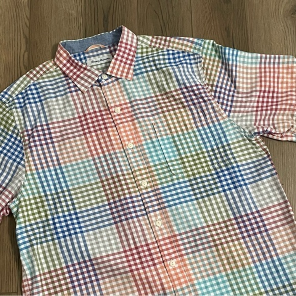 Tommy Bahama Shirt Mens Large Multi‎ Colored Button Down